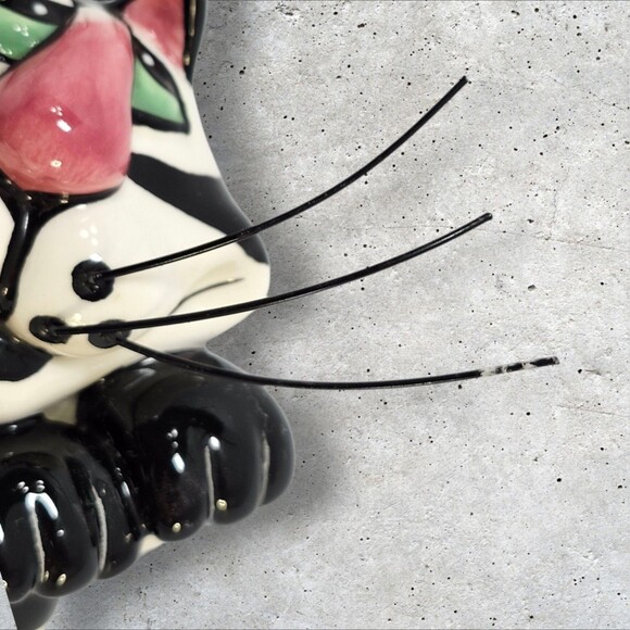 Y2K Lynda Corneille “Clancy” Cat Candle Holder SWAK Character Collectibles B&W - Picture 9 of 14